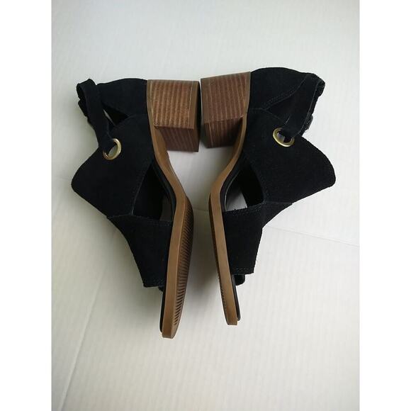 Ugg Black Kookaburra Ortholite Suede Block Cut Out Sandals. Size 7 - Picture 9 of 12